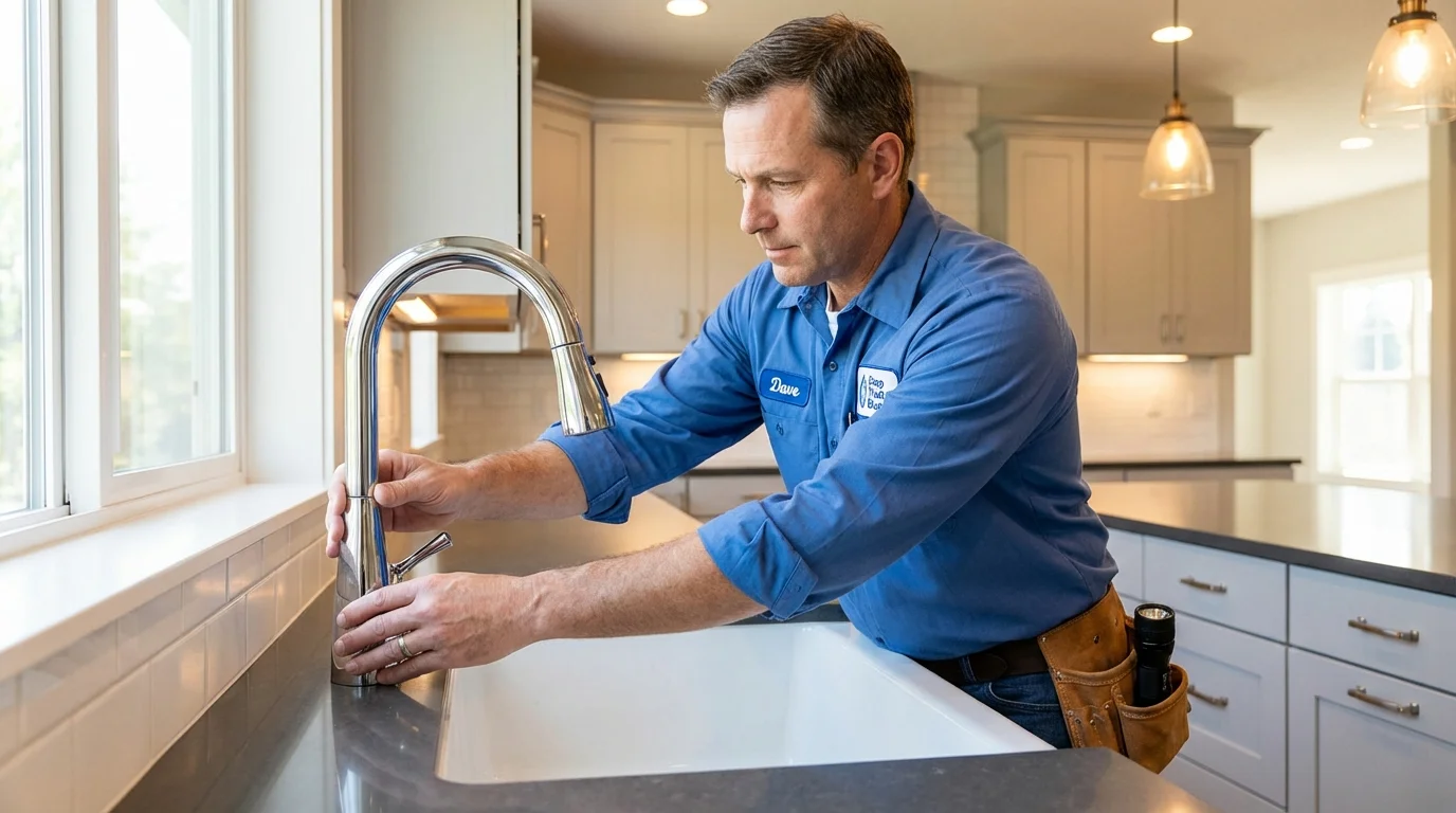 Kitchen faucet installation by Johns Plumbing LLC in Humacao