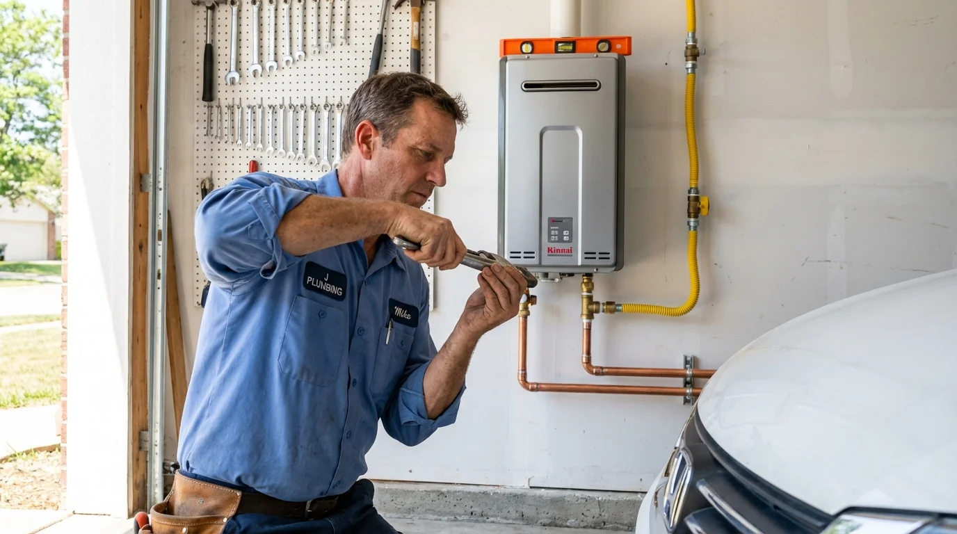 Tankless water heater installation by a Johns Plumbing LLC plumber in Humacao